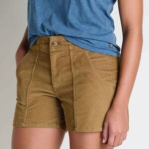 Toad & Co Coastal Cord Shorts 4 inch inseam in Honey Brown